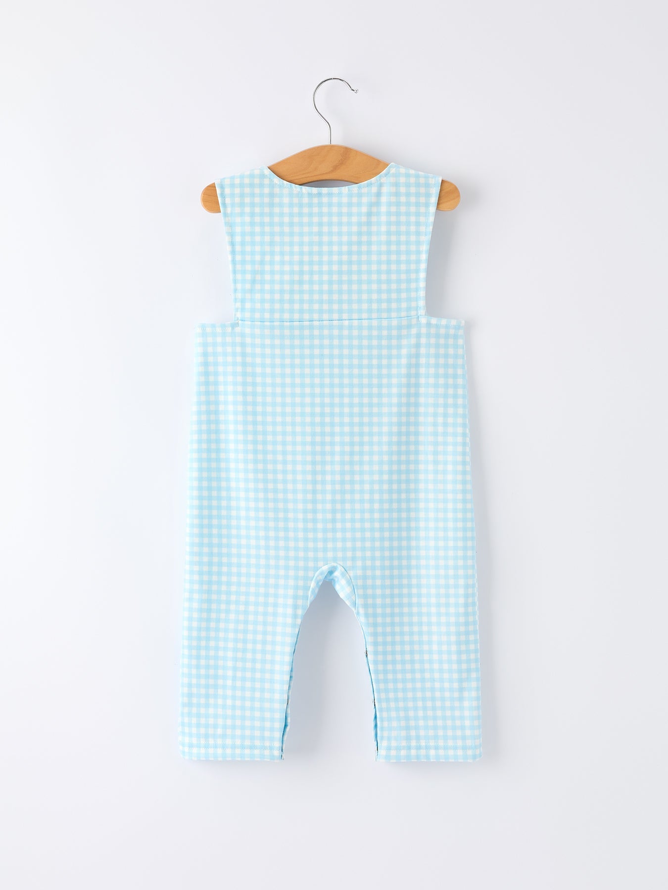 July 4th Plaid Boys Romper Flag Embroidery by Rylee Faith Designs at Everetts Place