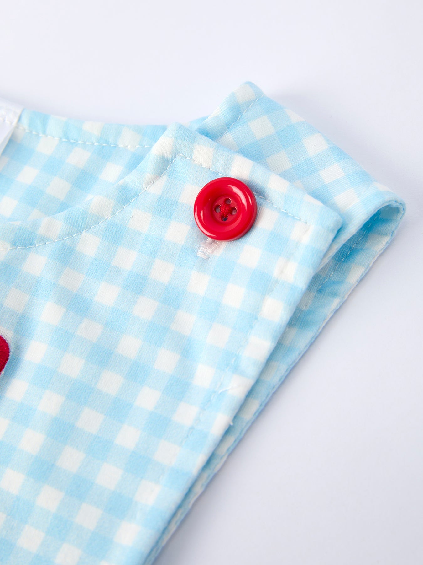 July 4th Plaid Boys Romper Flag Embroidery by Rylee Faith Designs at Everetts Place