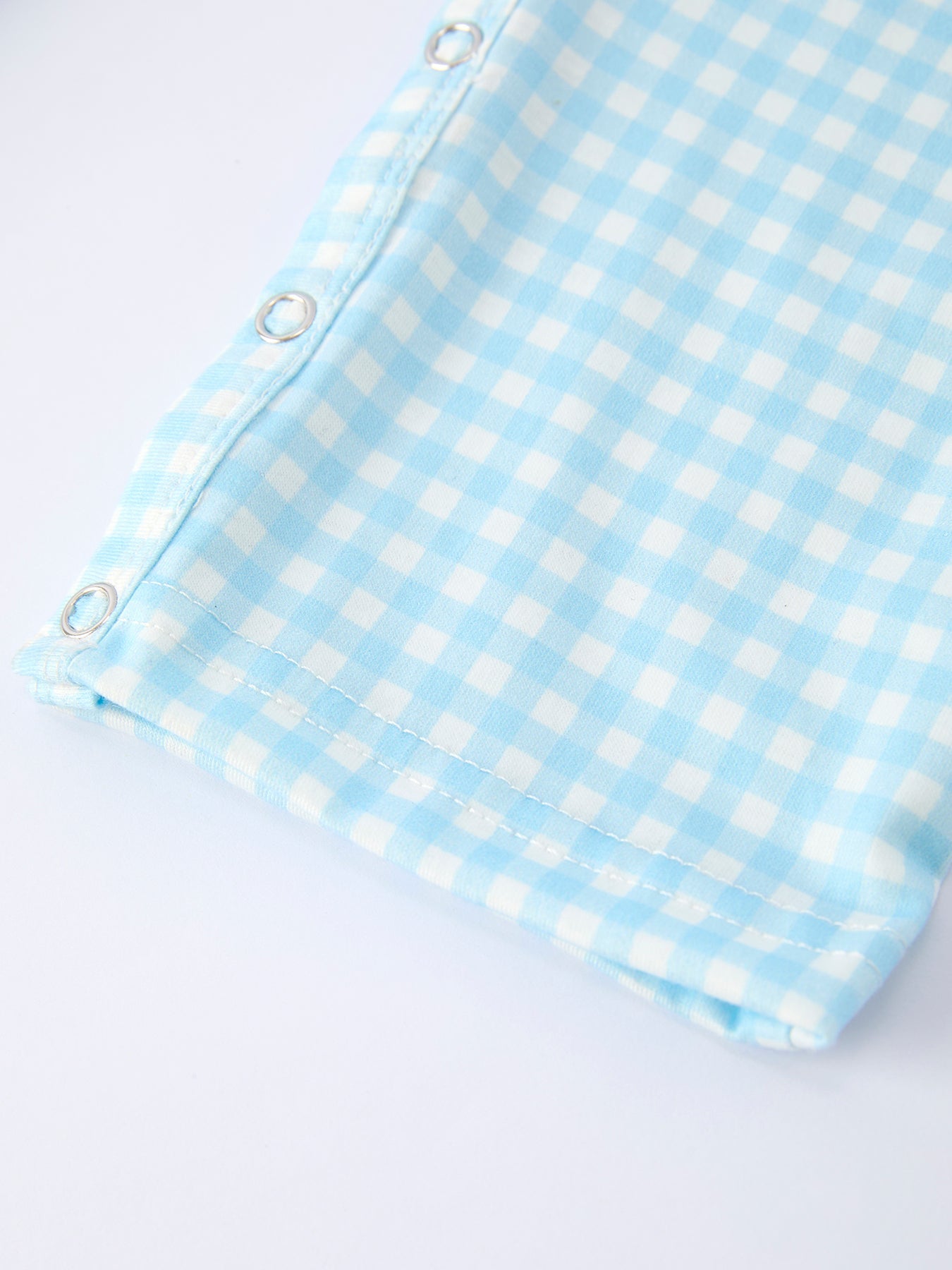 July 4th Plaid Boys Romper Flag Embroidery by Rylee Faith Designs at Everetts Place