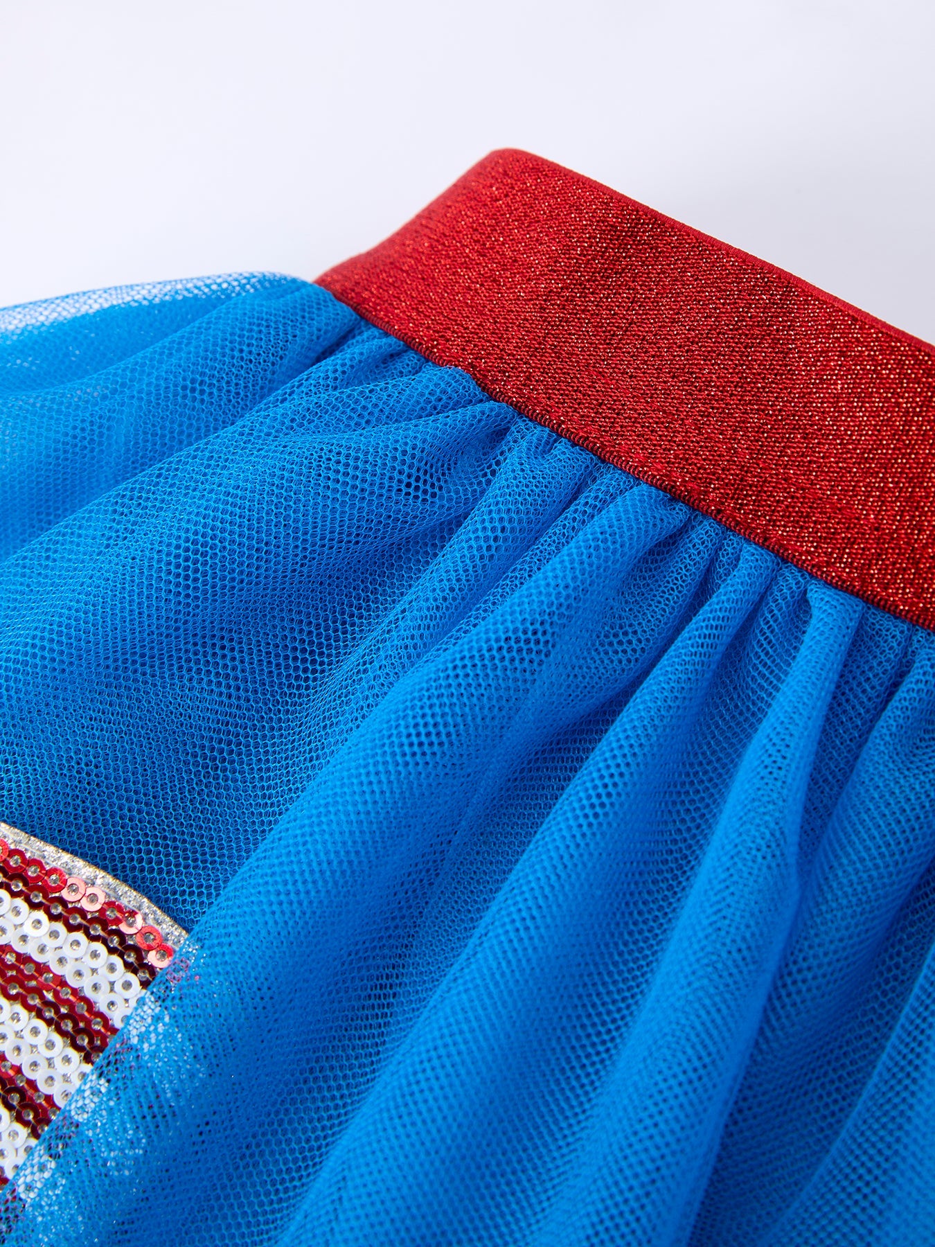 Rylee Faith Designs 4th of July American flag girls tulle skirt.