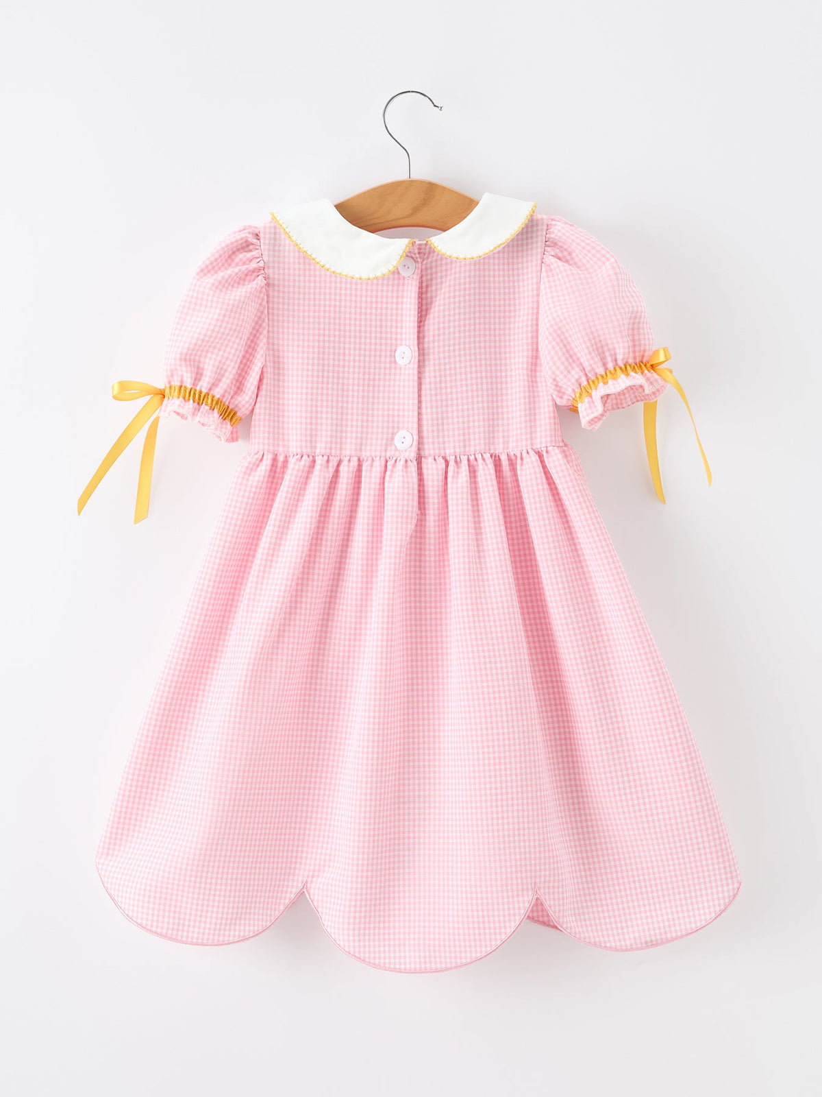 Girls Back To School Pencil Twirl Dress Bow Applique Smocked by Rylee Faith Designs at Everetts Place