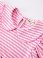 Girls Back To School Bow Pencil Twirl Dress Ruffle Petal Collar Applique by Rylee Faith Designs at Everetts Place