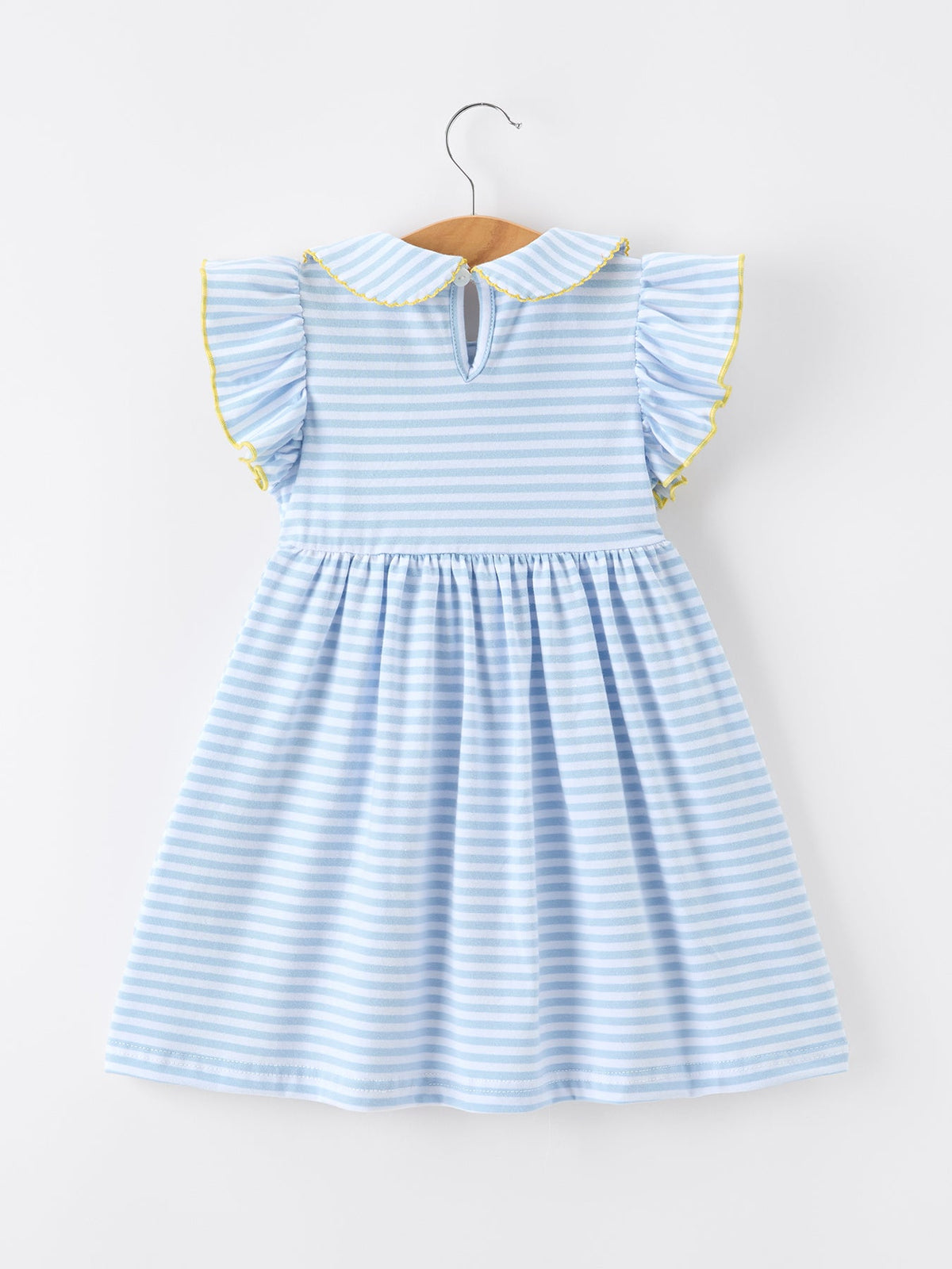 Girls Back To School Crayon Dress Ruffle Petal Collar Applique by Rylee Faith Designs at Everetts Place