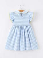 Girls Back To School Crayon Dress Ruffle Petal Collar Applique by Rylee Faith Designs at Everetts Place