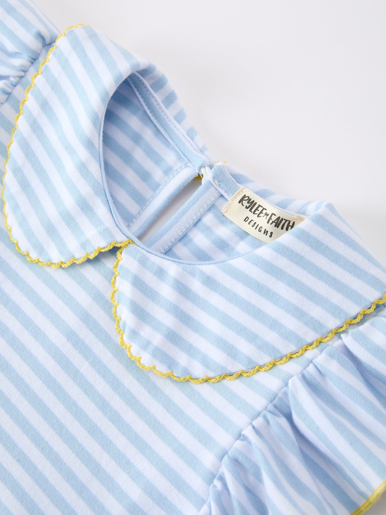 Girls Back To School Crayon Dress Ruffle Petal Collar Applique by Rylee Faith Designs at Everetts Place