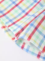 Boys Back To School Dog Plaid Short Set Applique by Rylee Faith Designs at Everetts Place