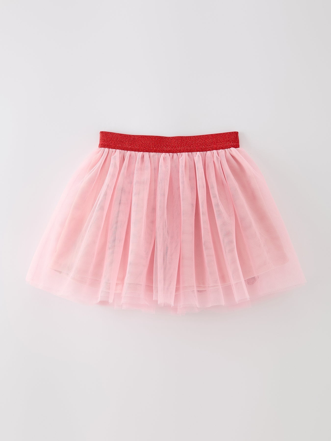Rylee Faith Designs girls' back to school tulle skirt with sequin apple & bow applique.