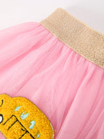 Rylee Faith Designs girls' school bus tulle applique skirt