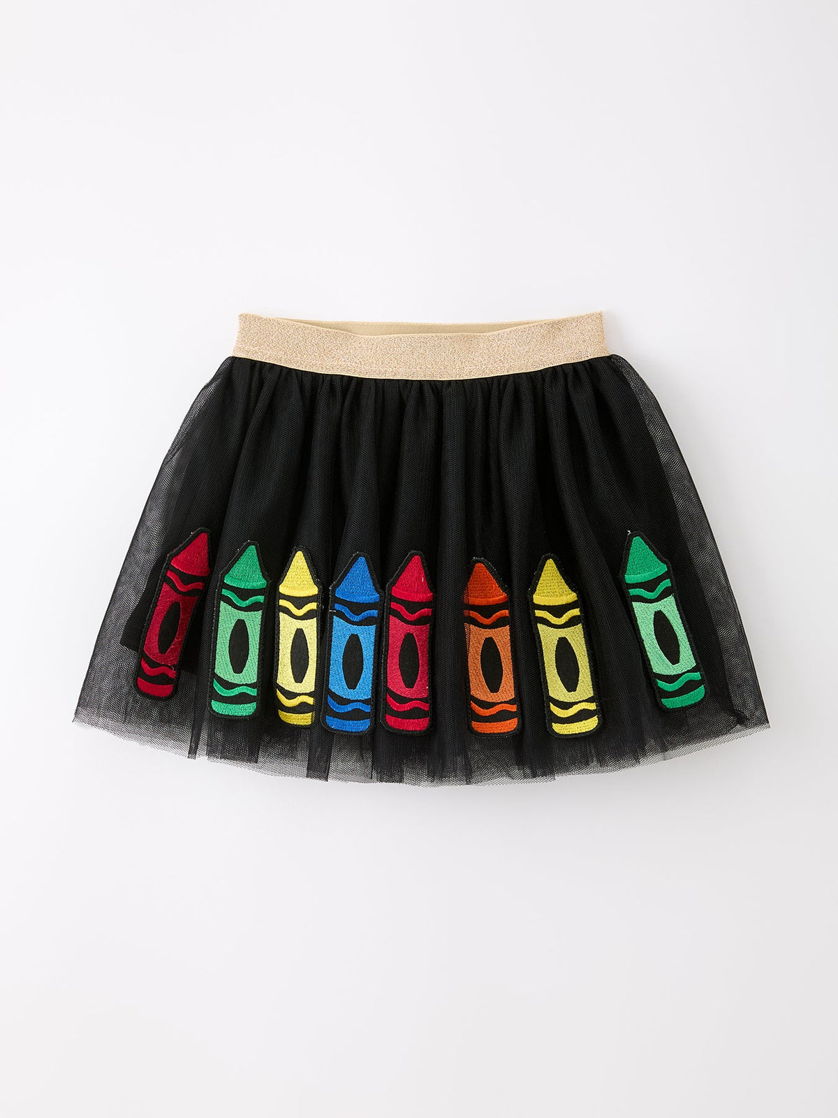 Back To School Crayon Girls Skirt Tulle Applique Skirt - Textile, A-line, Pattern, Day Dress, Miniskirt | Everetts Place