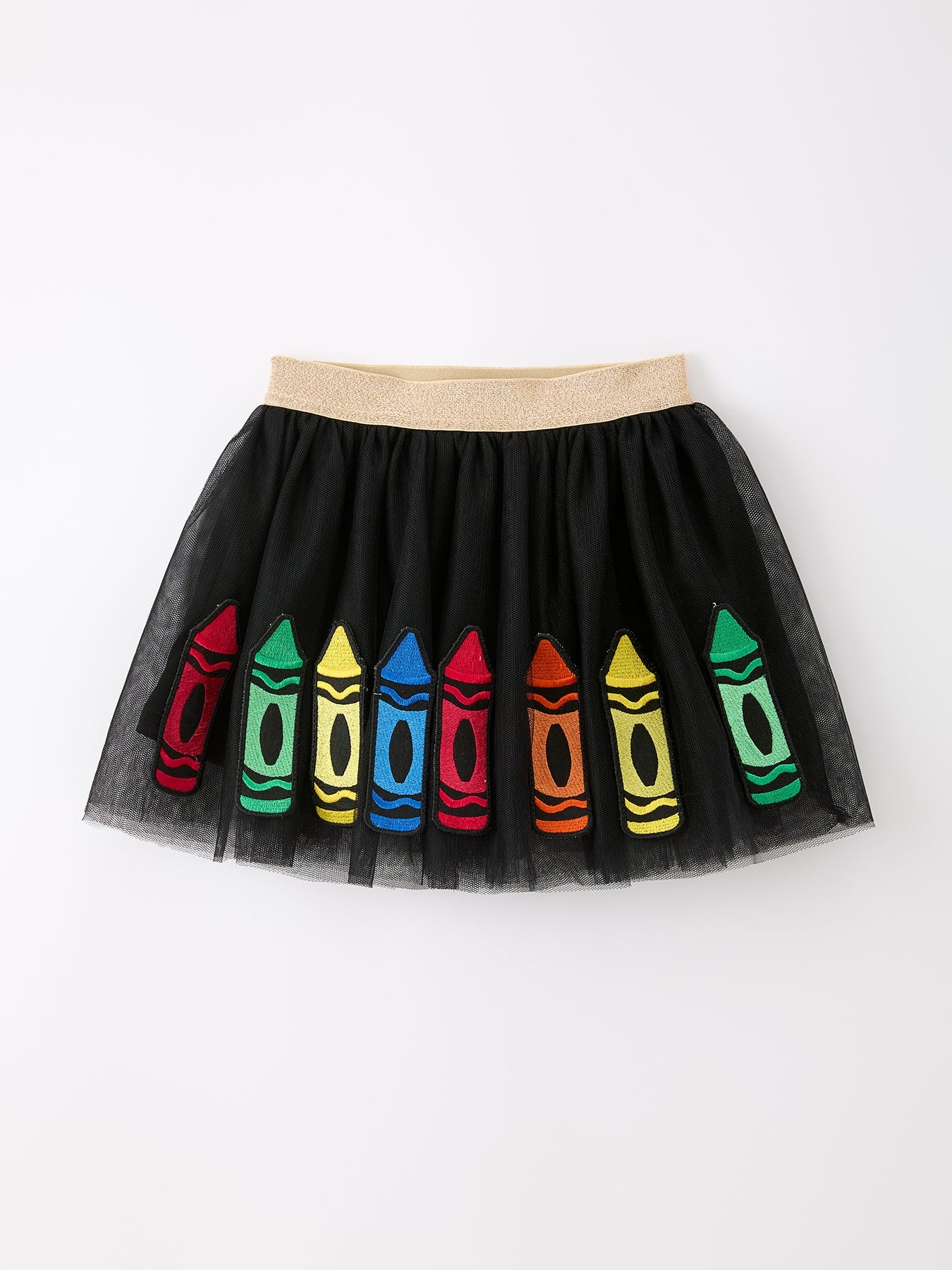 Back To School Crayon Girls Skirt Tulle Applique Skirt - Textile, A-line, Pattern, Day Dress, Miniskirt | Everetts Place