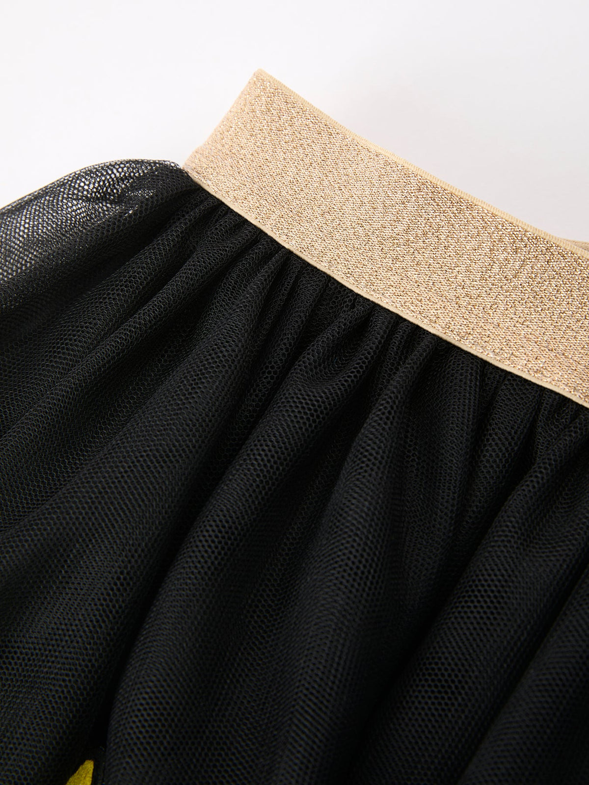 Girls back to school tulle skirt with colorful crayon appliques.