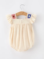 Summer Crochet Square Baby Ruffle Romper by Rylee Faith Designs at Everetts Place