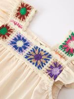 Summer Crochet Square Baby Ruffle Romper by Rylee Faith Designs at Everetts Place