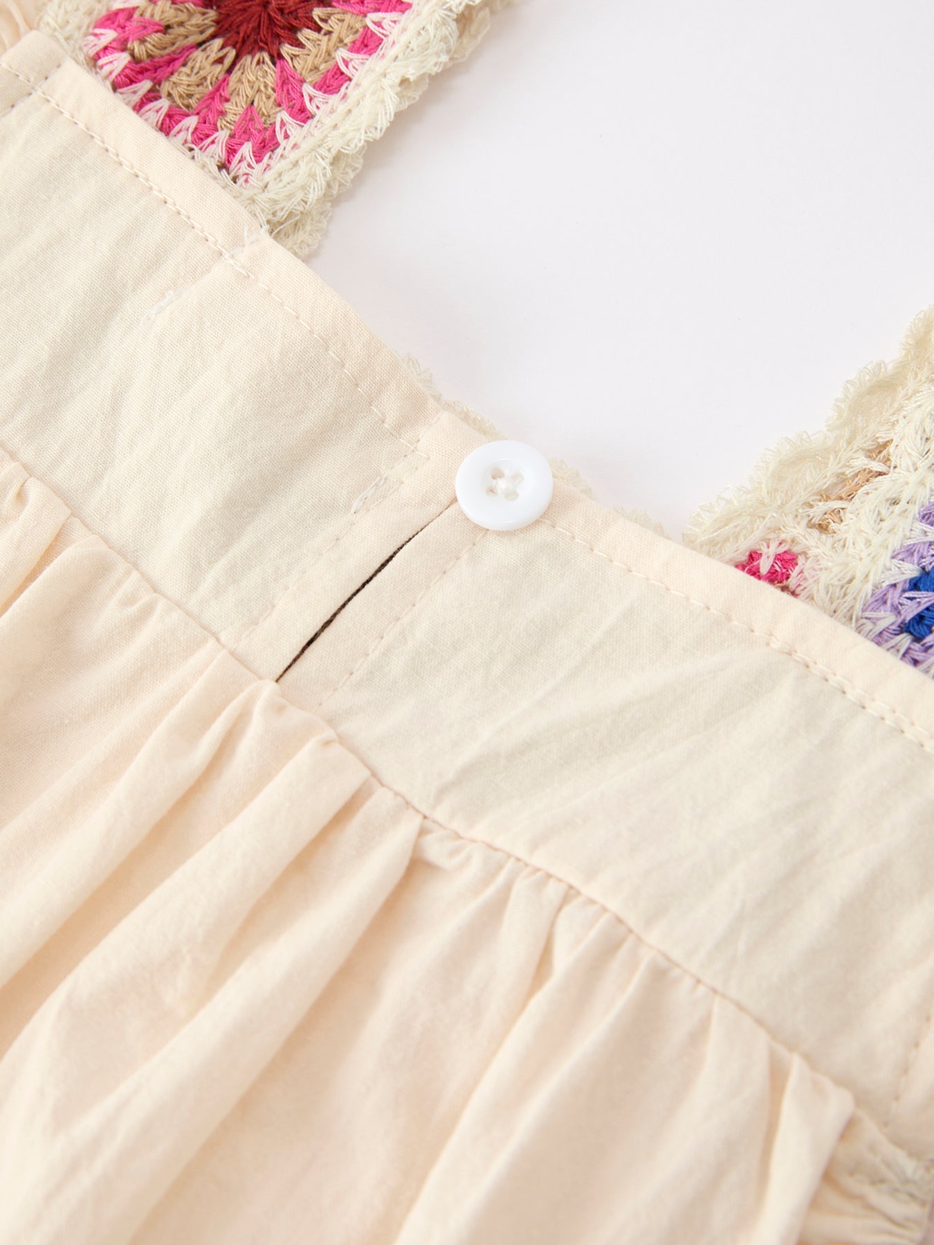 Summer Crochet Square Baby Ruffle Romper by Rylee Faith Designs at Everetts Place
