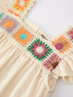 Summer Crochet Square Baby Ruffle Romper by Rylee Faith Designs at Everetts Place