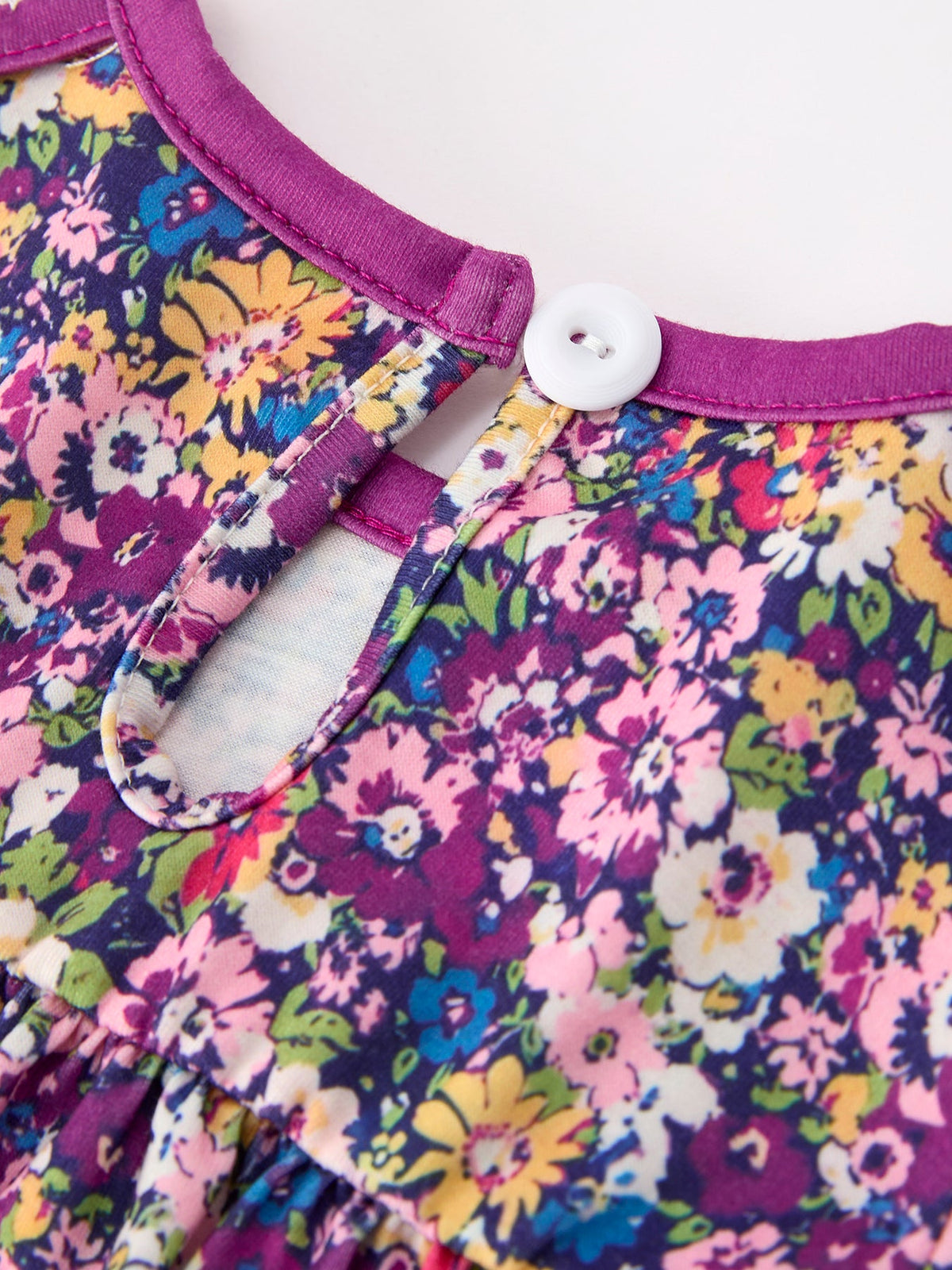 Polyester Spandex Romper, Floral Print, Petals Collar by Rylee Faith Designs