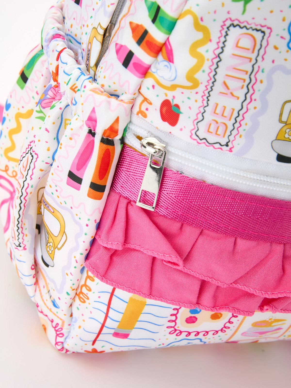Rylee Faith Designs girls' back to school print ruffle backpack