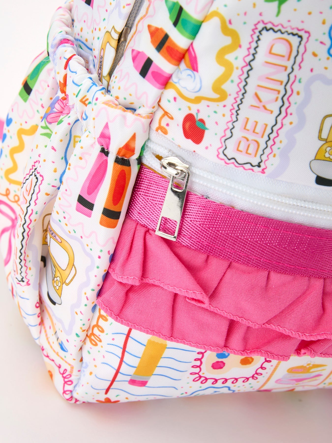 Rylee Faith Designs girls' back to school print ruffle backpack