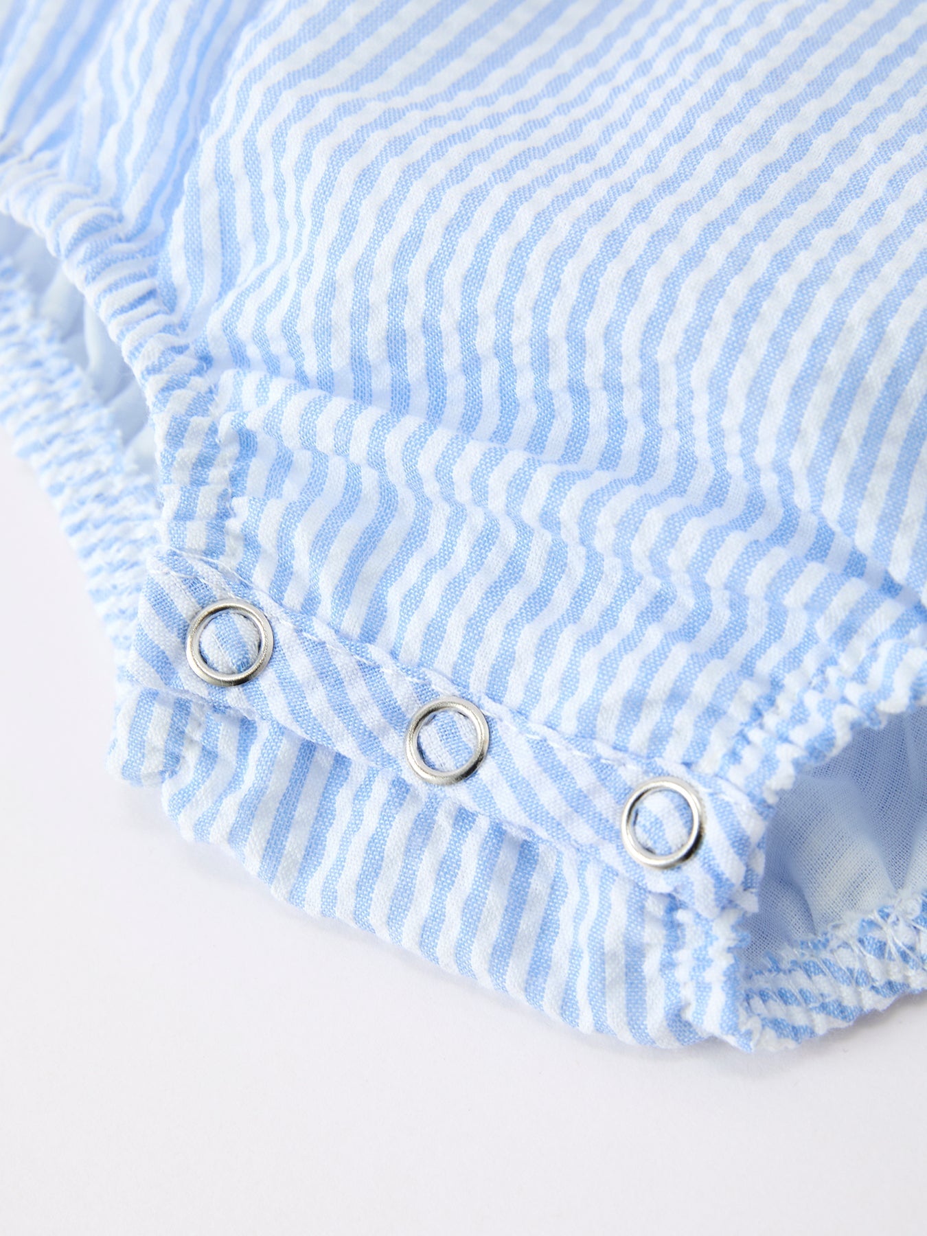 Summer Whale Embroidery Baby Boys Jonjon Stripe Romper by Rylee Faith Designs at Everetts Place