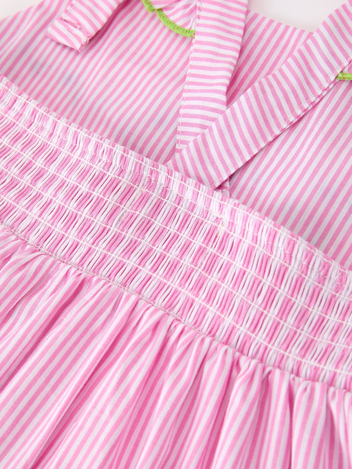 Organic Turtle Girls Dress Pink Stripe Ruffle Strap by Rylee Faith Designs at Everetts Place