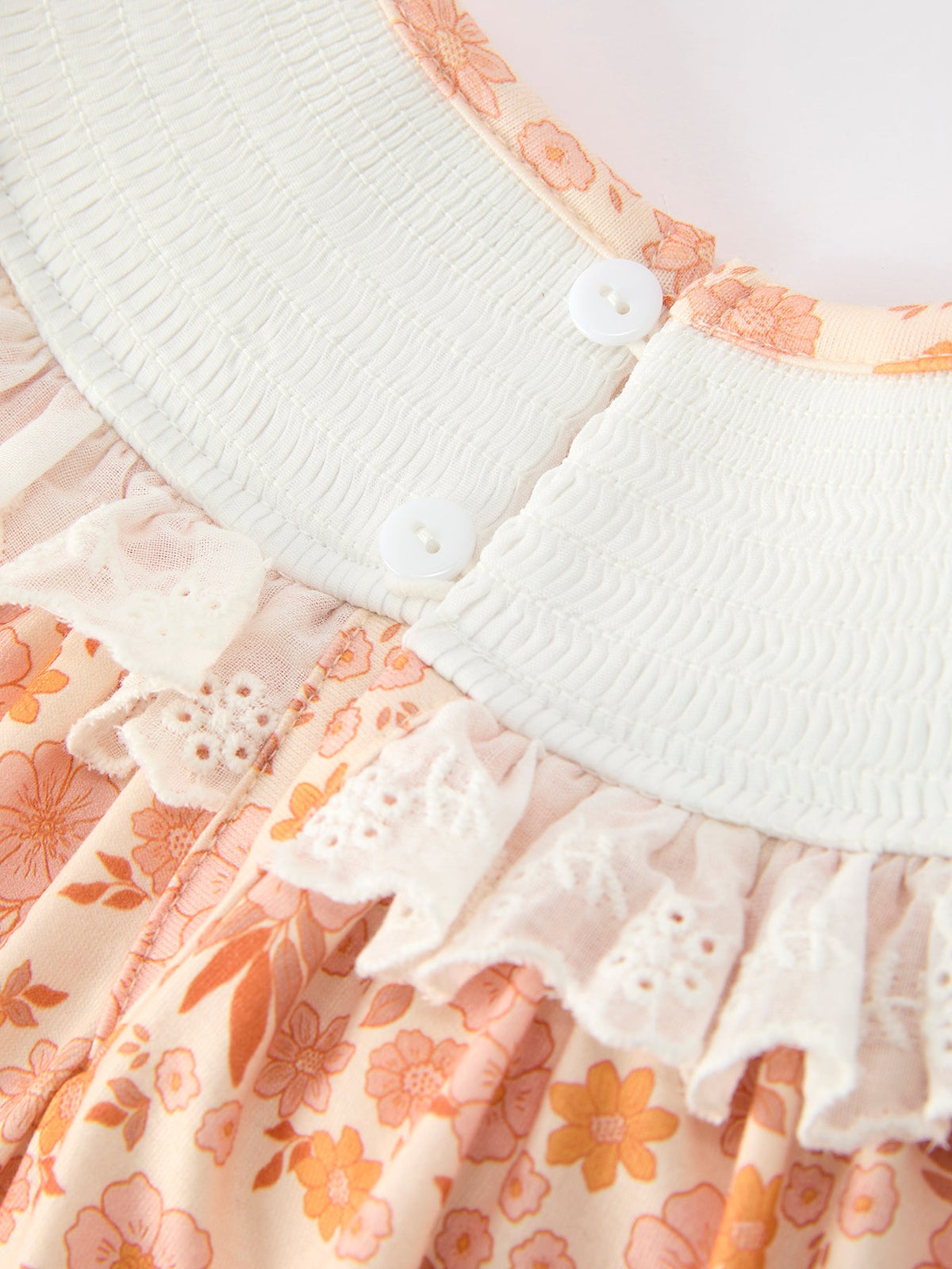 Polyester Blend Girls Dress, Thanksgiving Turkey Floral Lace Ruffle by Rylee Faith Designs