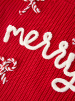 Mom and Me Winter Christmas Red "merry" Pullover Sweater by Rylee Faith Designs