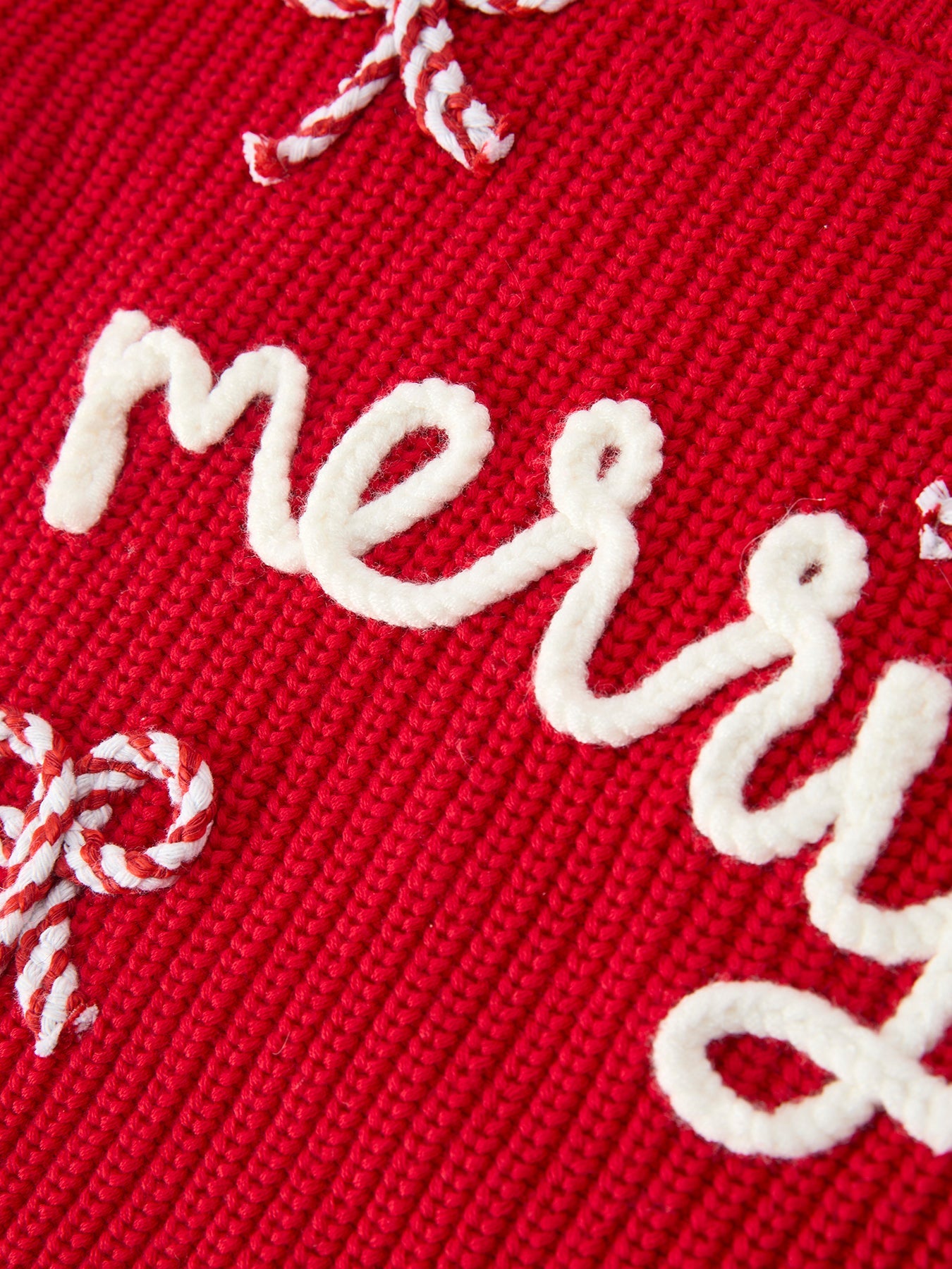 Mom and Me Winter Christmas Red "merry" Pullover Sweater by Rylee Faith Designs