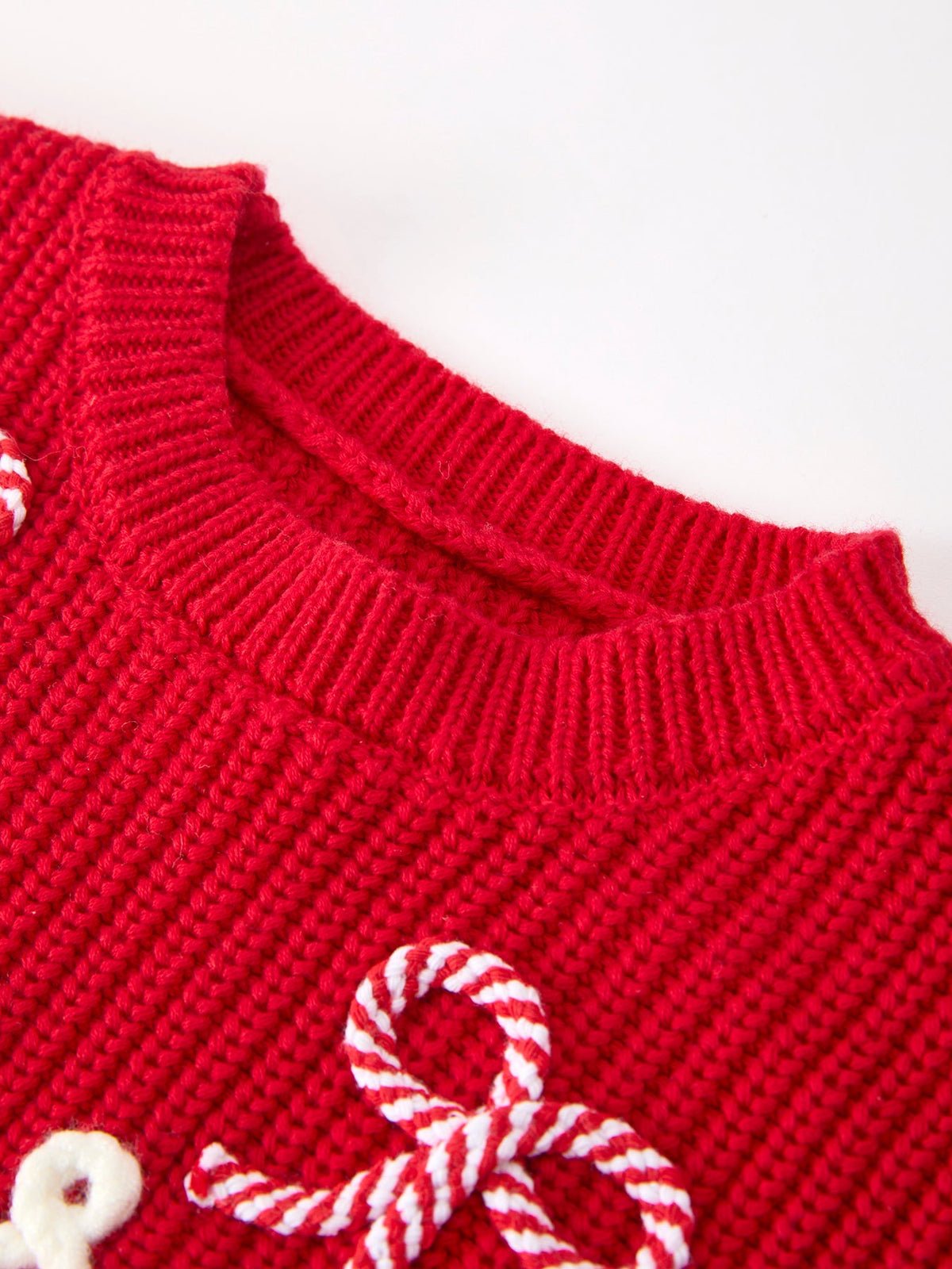 Christmas Candy Cane Merry Knit Baby Romper by Rylee Faith Designs