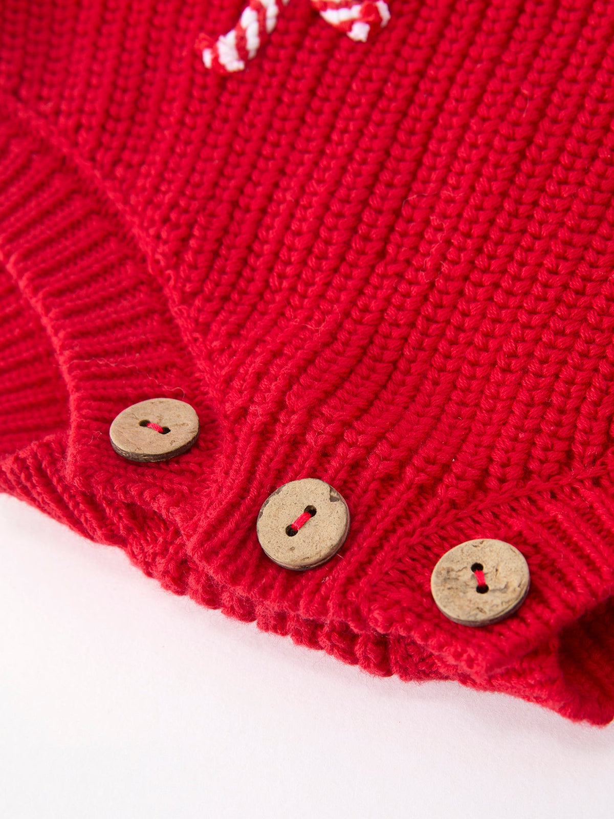 Christmas Candy Cane Merry Knit Baby Romper by Rylee Faith Designs
