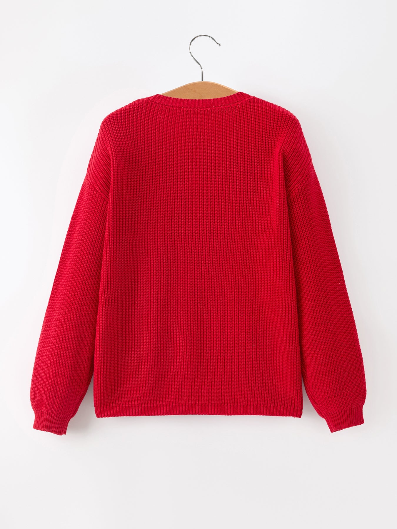 Mom and Me Winter Christmas Red "merry" Pullover Sweater by Rylee Faith Designs