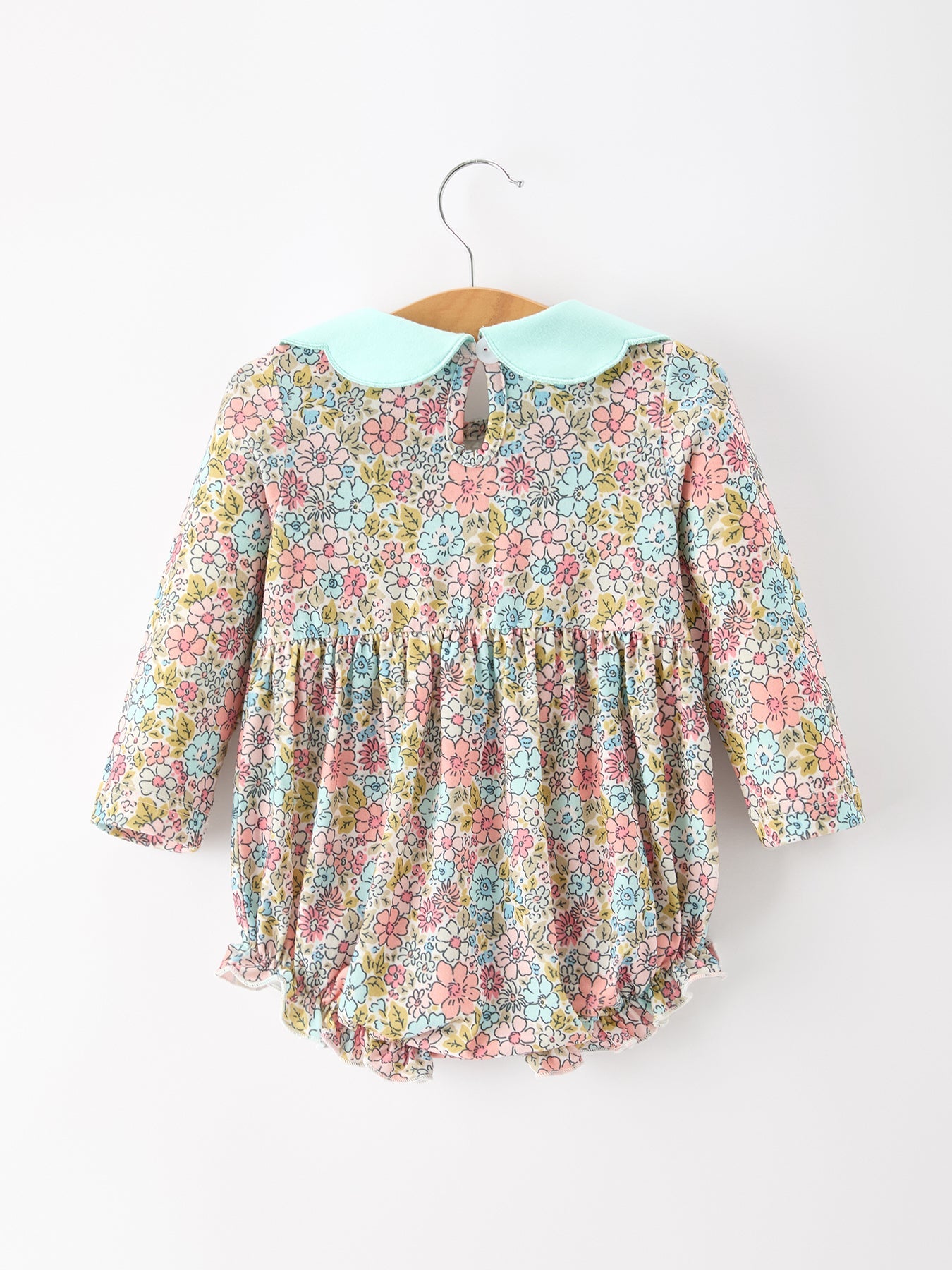 Baby Bubble Romper, Petals Collar