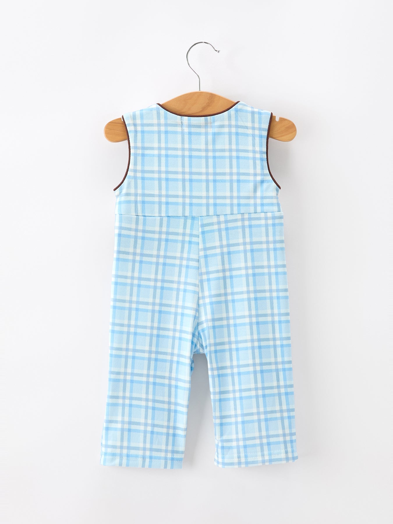 Bear Smocked Plaid Baby Jonjon by Rylee Faith Designs at Everetts Place