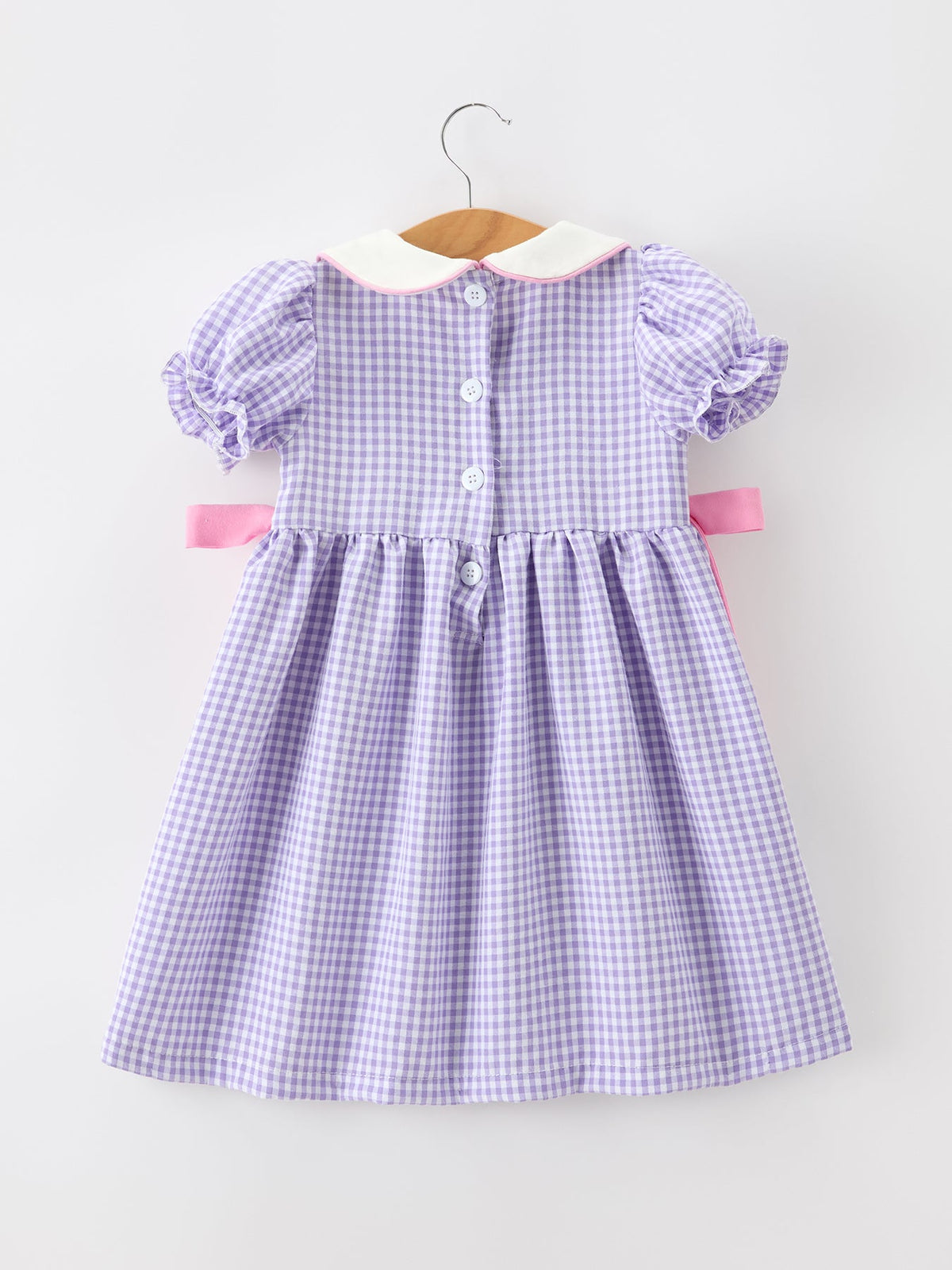 Thanksgiving Turkey Smocked Plaid Bow Girls Dress by Rylee Faith Designs