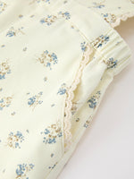 Girls Floral Print Lace Trim Wide Leg Jumpsuit by Rylee Faith Designs at Everetts Place