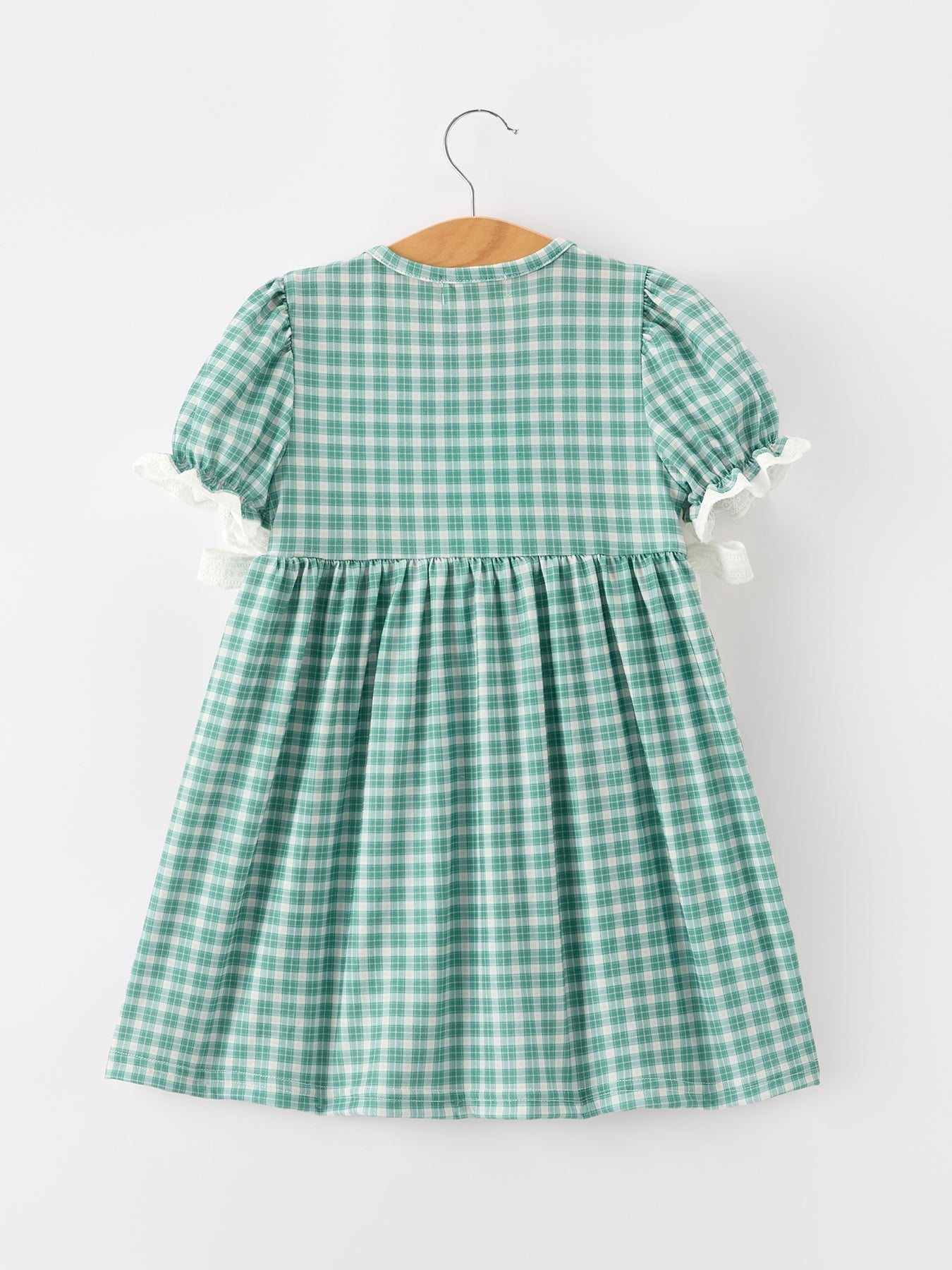 Western Plaid Horse Embroidered Girl Dress by Rylee Faith Designs at Everetts Place