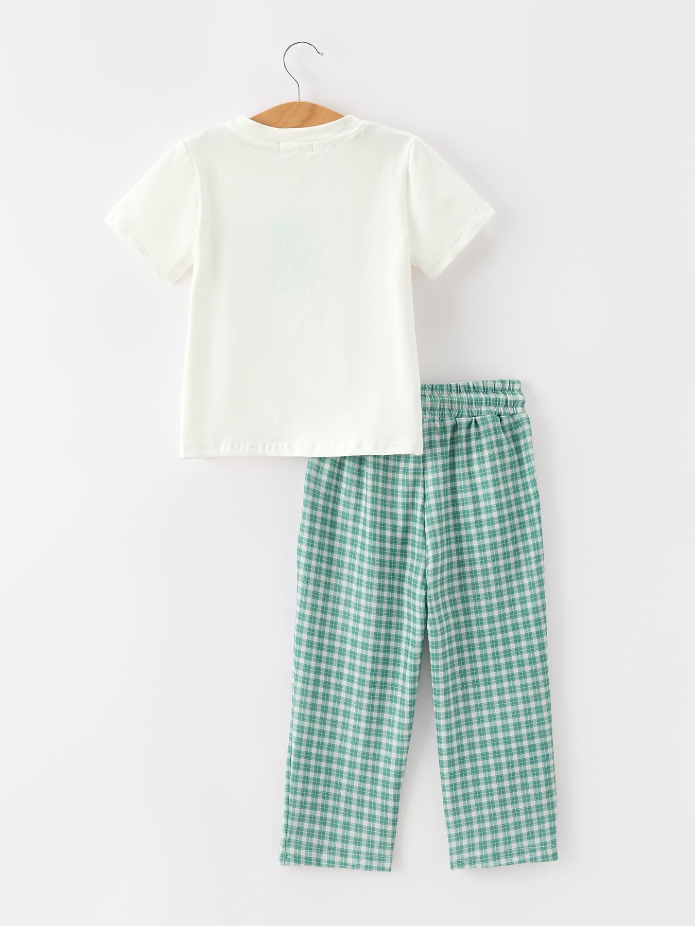 Western Plaid Horse Embroidery Boy Pants Set by Rylee Faith Designs at Everetts Place