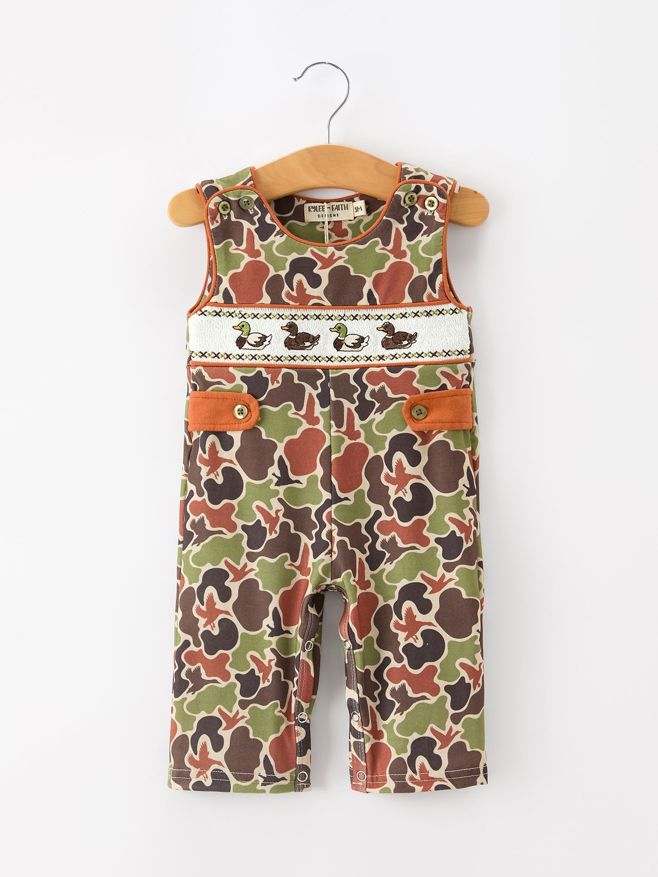 Duck Embroidered Camo Boy JonJon by Rylee Faith Designs at Everetts Place