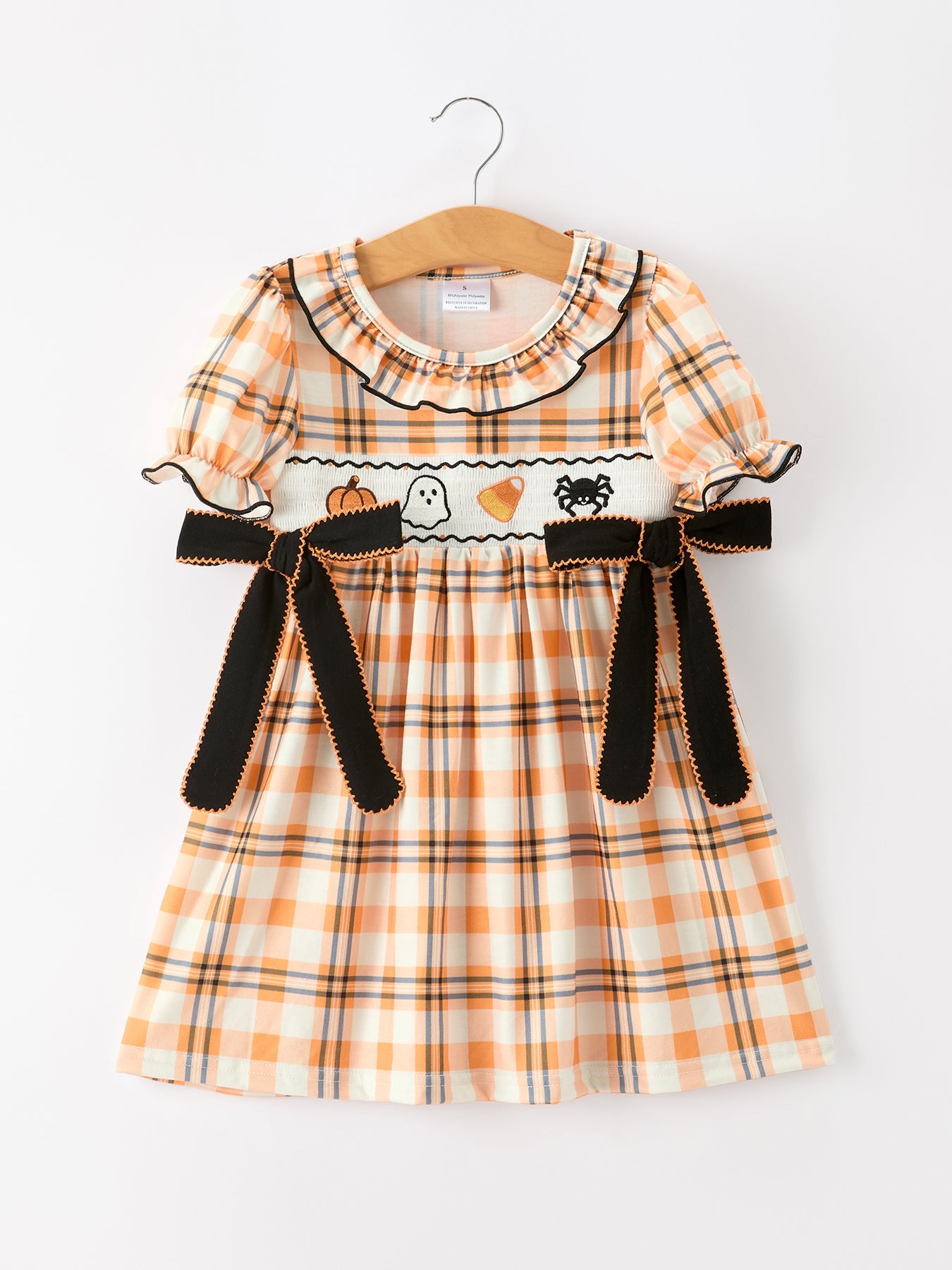Plaid Smocked Girls Dress