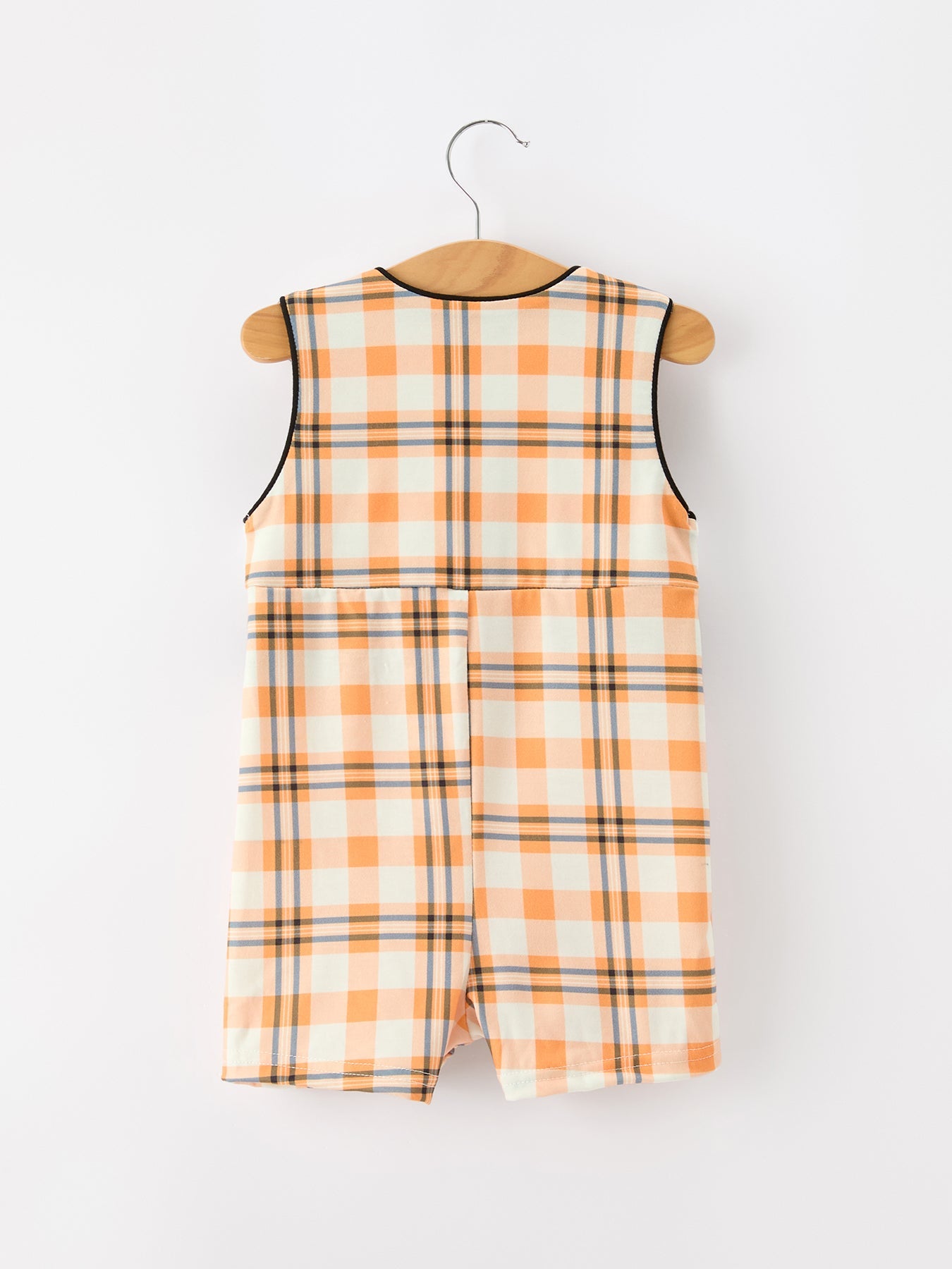 Boys Halloween Plaid JonJon Romper by Rylee Faith Designs (view 2 of 5)