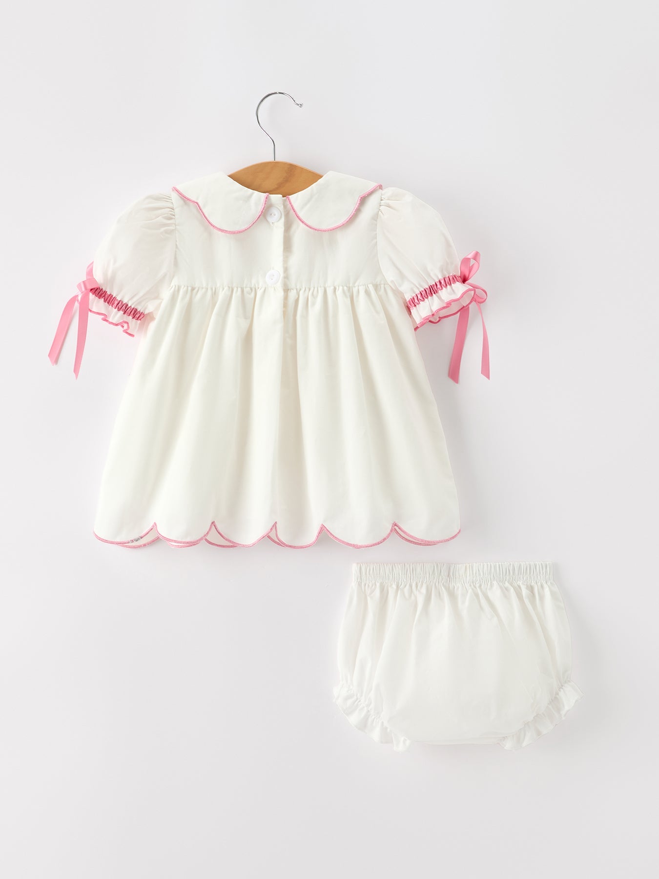 Girls Cotton Bishop Bloomer Set
