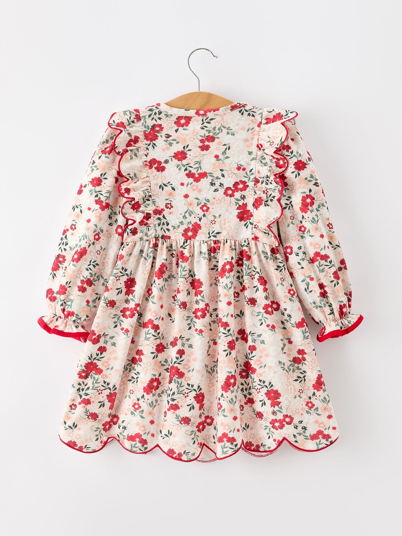 Floral Bow Girls Twirl Dress