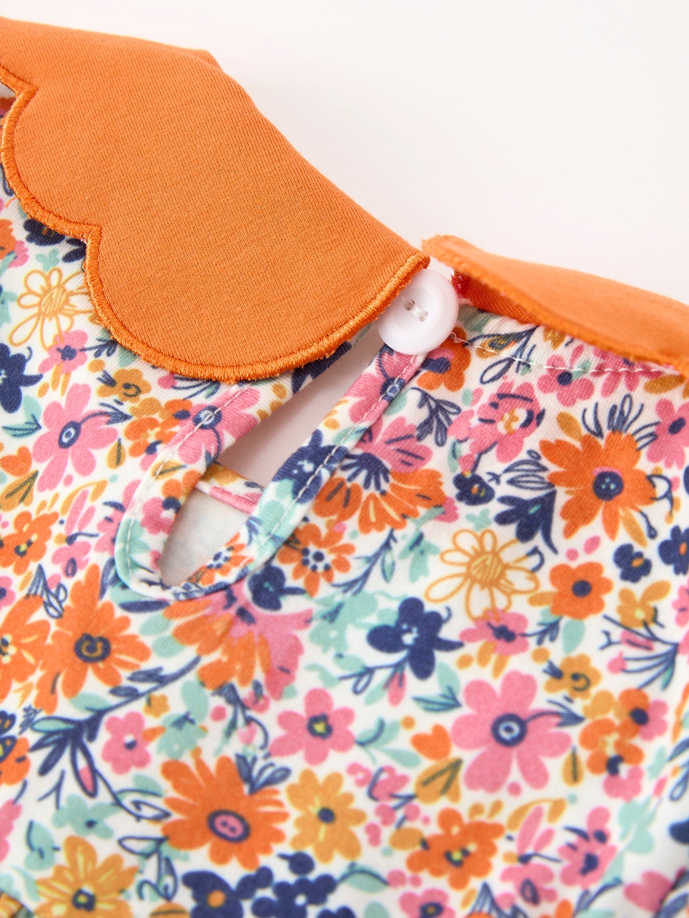 Fall Floral Smocked Petals Collar Girls Dress by Rylee Faith Designs