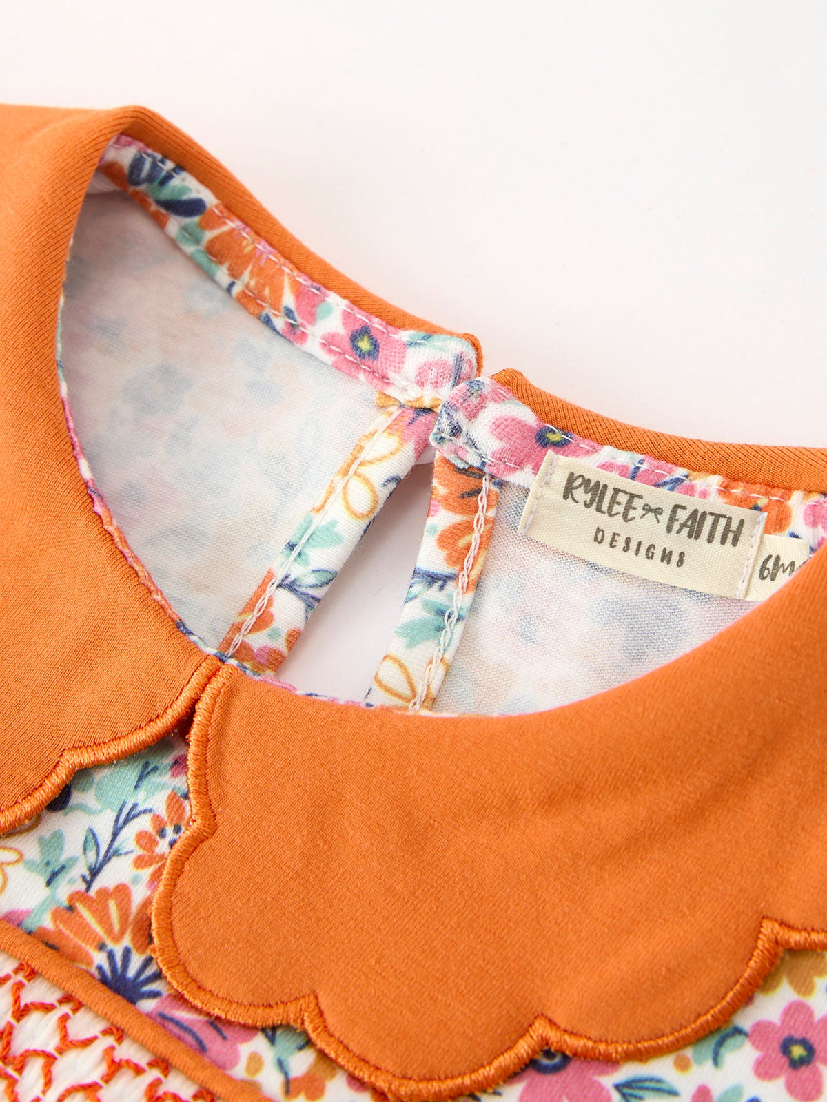 Fall Floral Smocked Bubble Romper by Rylee Faith Designs
