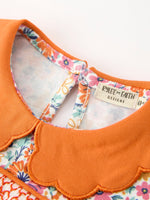 Fall Floral Smocked Bubble Romper by Rylee Faith Designs