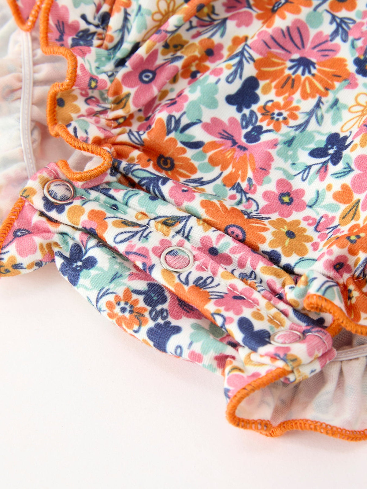 Fall Floral Smocked Bubble Romper by Rylee Faith Designs