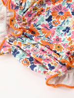 Fall Floral Smocked Bubble Romper by Rylee Faith Designs