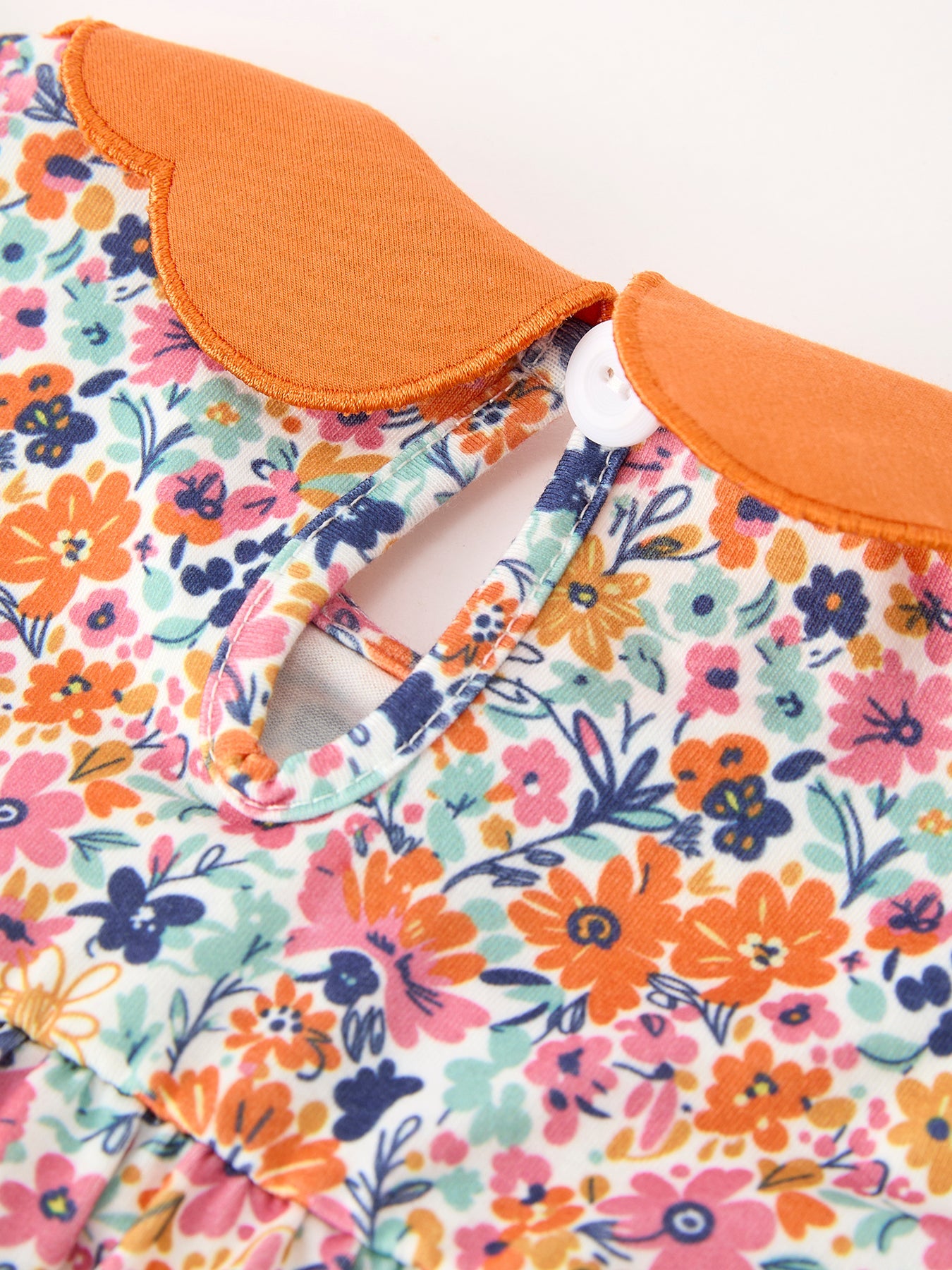 Fall Floral Smocked Bubble Romper by Rylee Faith Designs