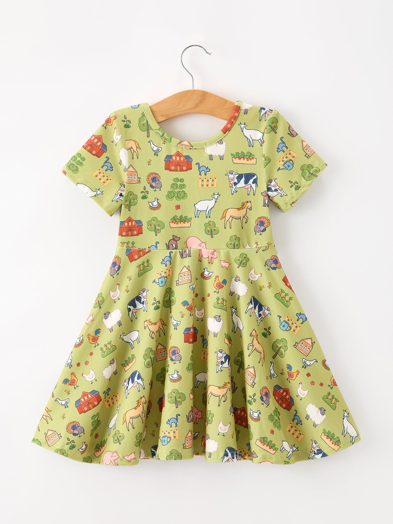 Polyester Spandex Dress - Countryside Twirl