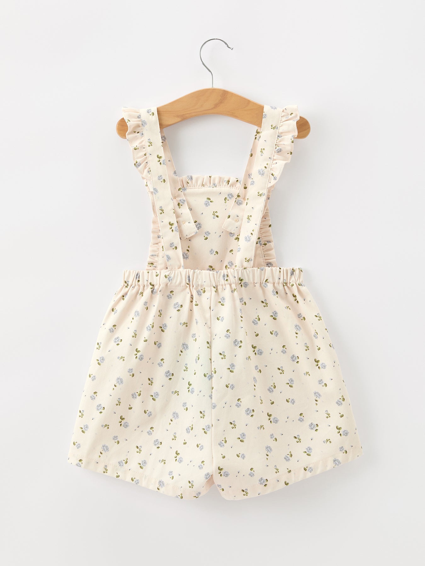 Girls Cotton Jumpsuit, Floral Print Wide Leg