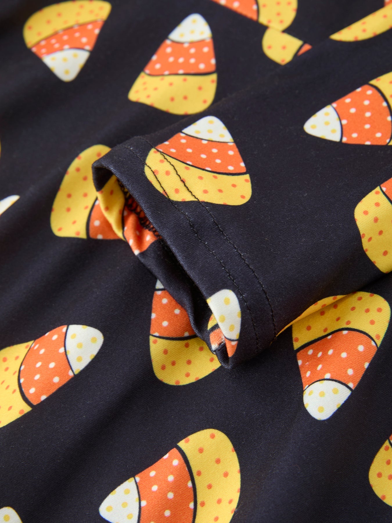 Halloween Candy Corn Girls Long Sleeve Twirl Dress by Rylee Faith Designs